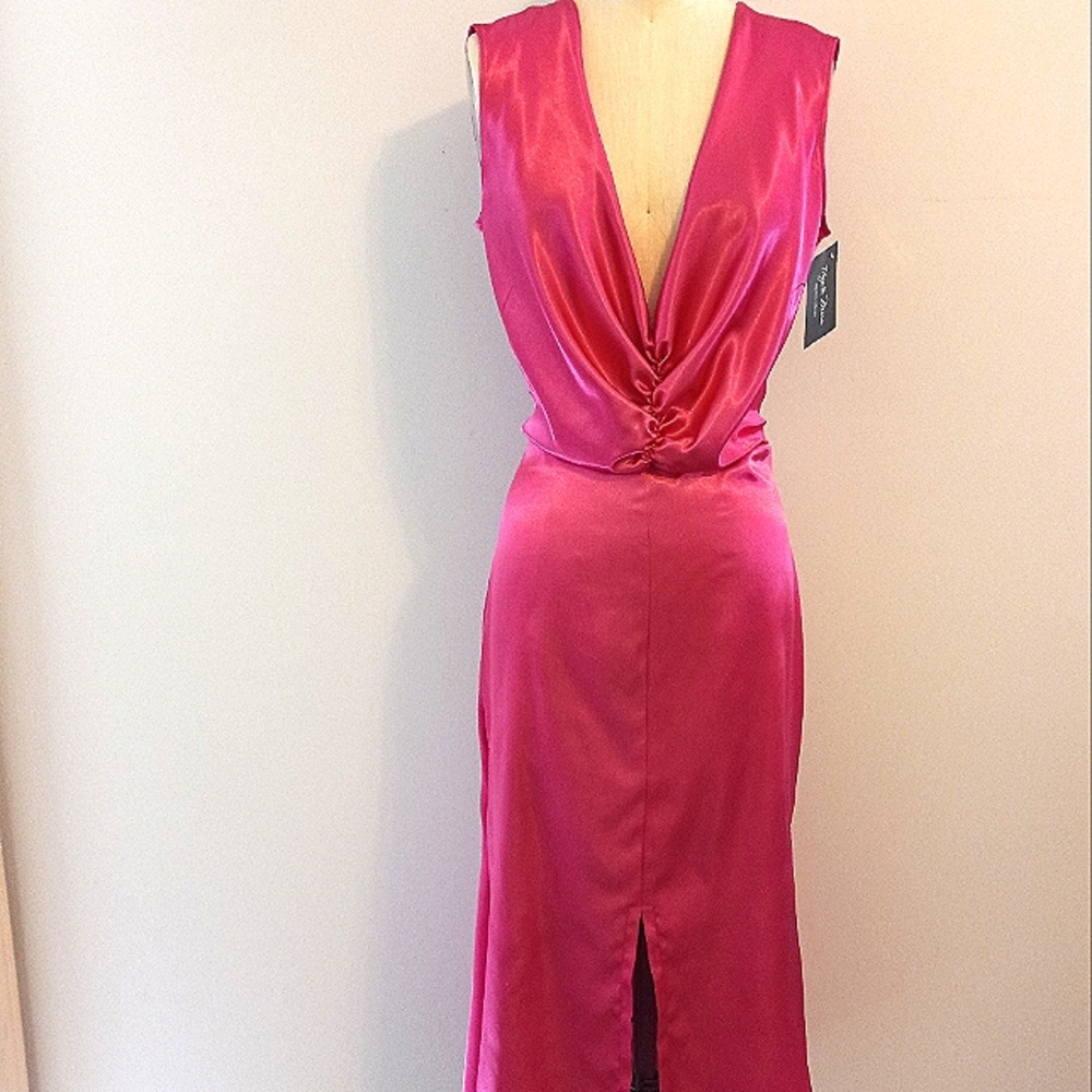 Pink Satin Vintage Inspired Dress